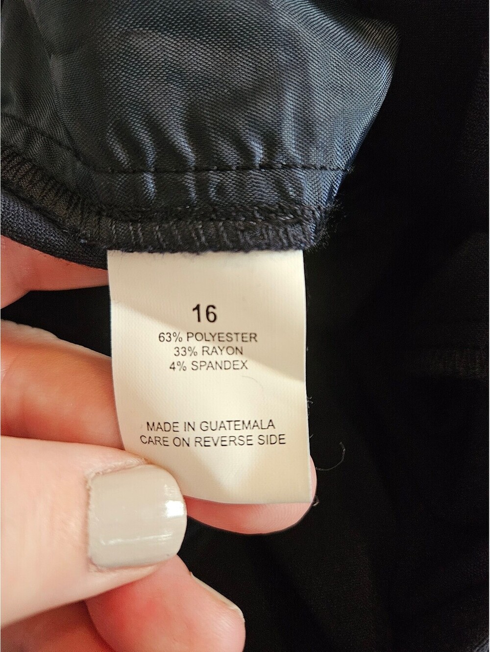 NWT Briggs New York size 16 black pull on straight leg dress pants - Picture 4 of 5
